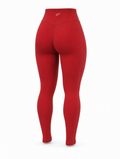 DUAL Leggings in Garnet, a high waisted full length legging shown from the back