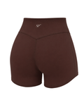 DUAL Short in Sienna, a high waisted activewear short shown from the back